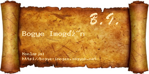Bogye Imogén névjegykártya